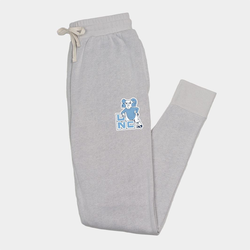 UNC Retro Leaning Ram Logo Joggers - A Must-Have for Fans