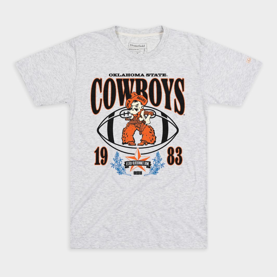 Relive the 1983 Bluebonnet Bowl Glory with OSU Cowboys Football Tee