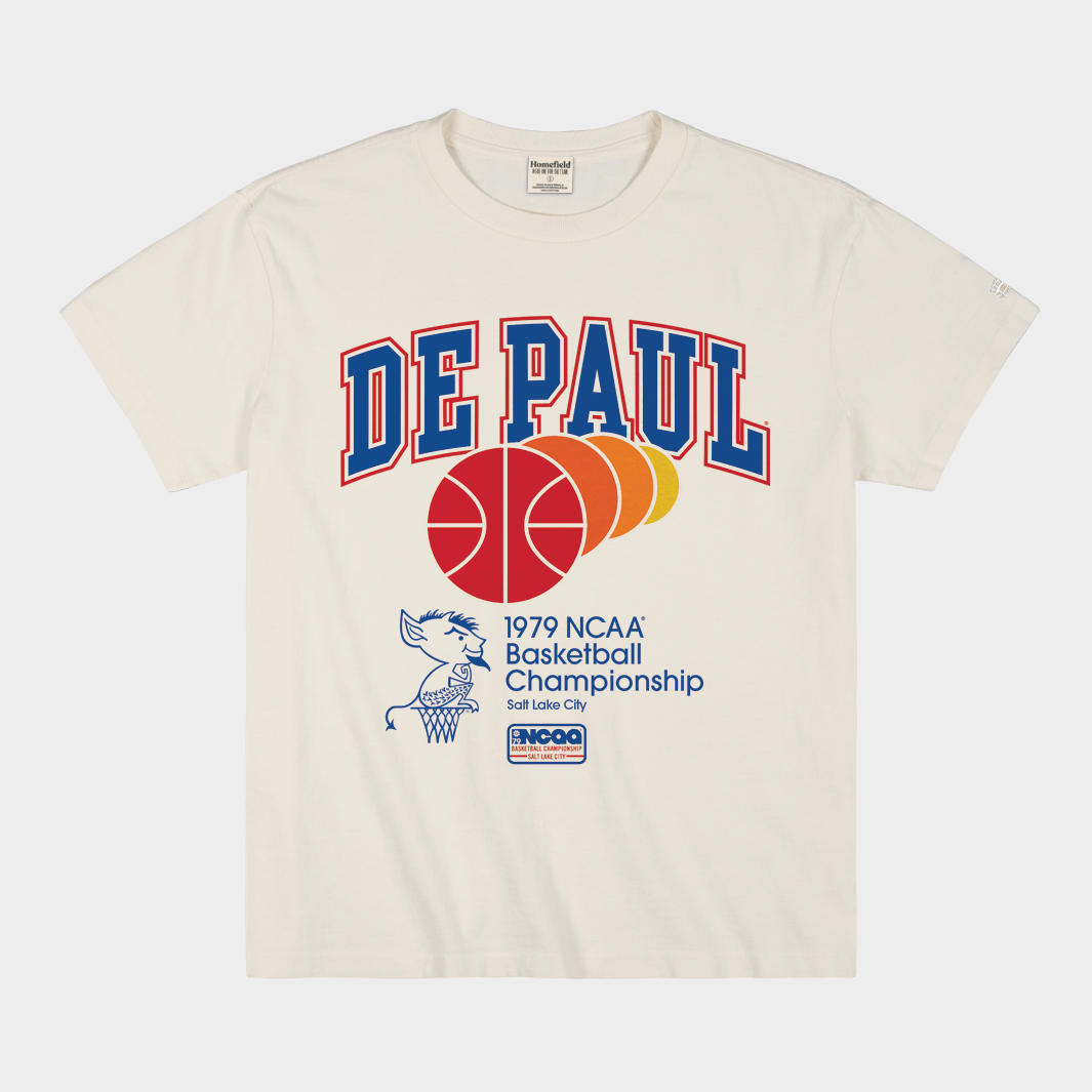 Relive the 1979 NCAA Final Four with DePaul Blue Demons Basketball Tee