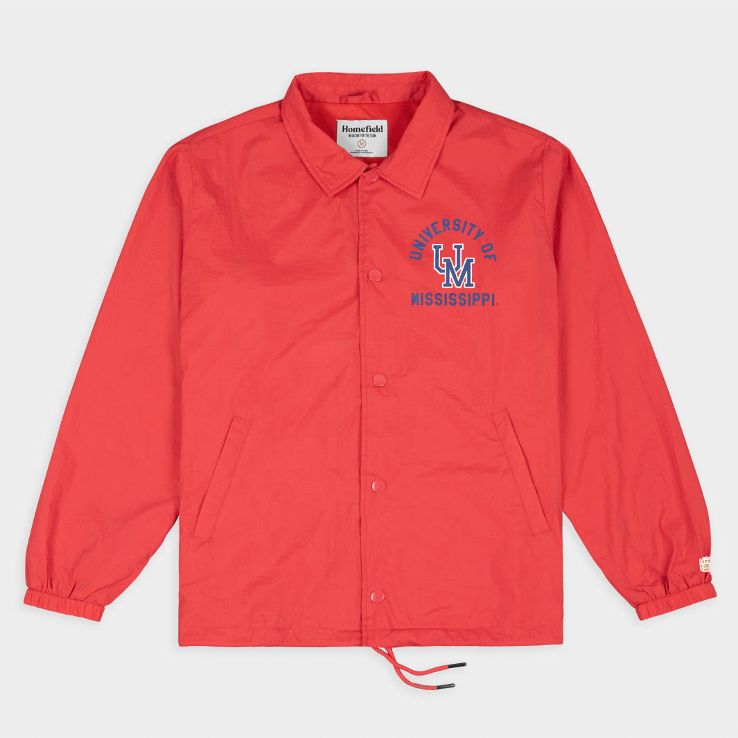 Ole Miss Classic UM Football Coaches Jacket - Gear Up for Game Day!