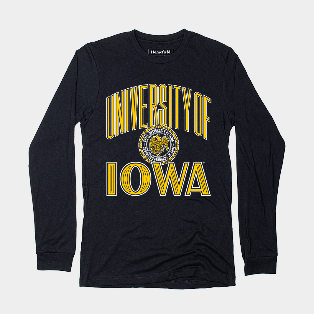 University of Iowa Retro Crest Long Sleeve