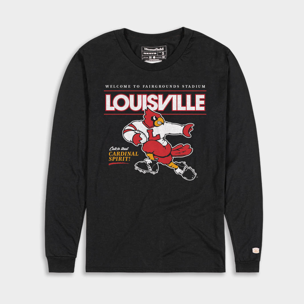 Step Back in Time: 1980s-Inspired Louisville Football Long Sleeve