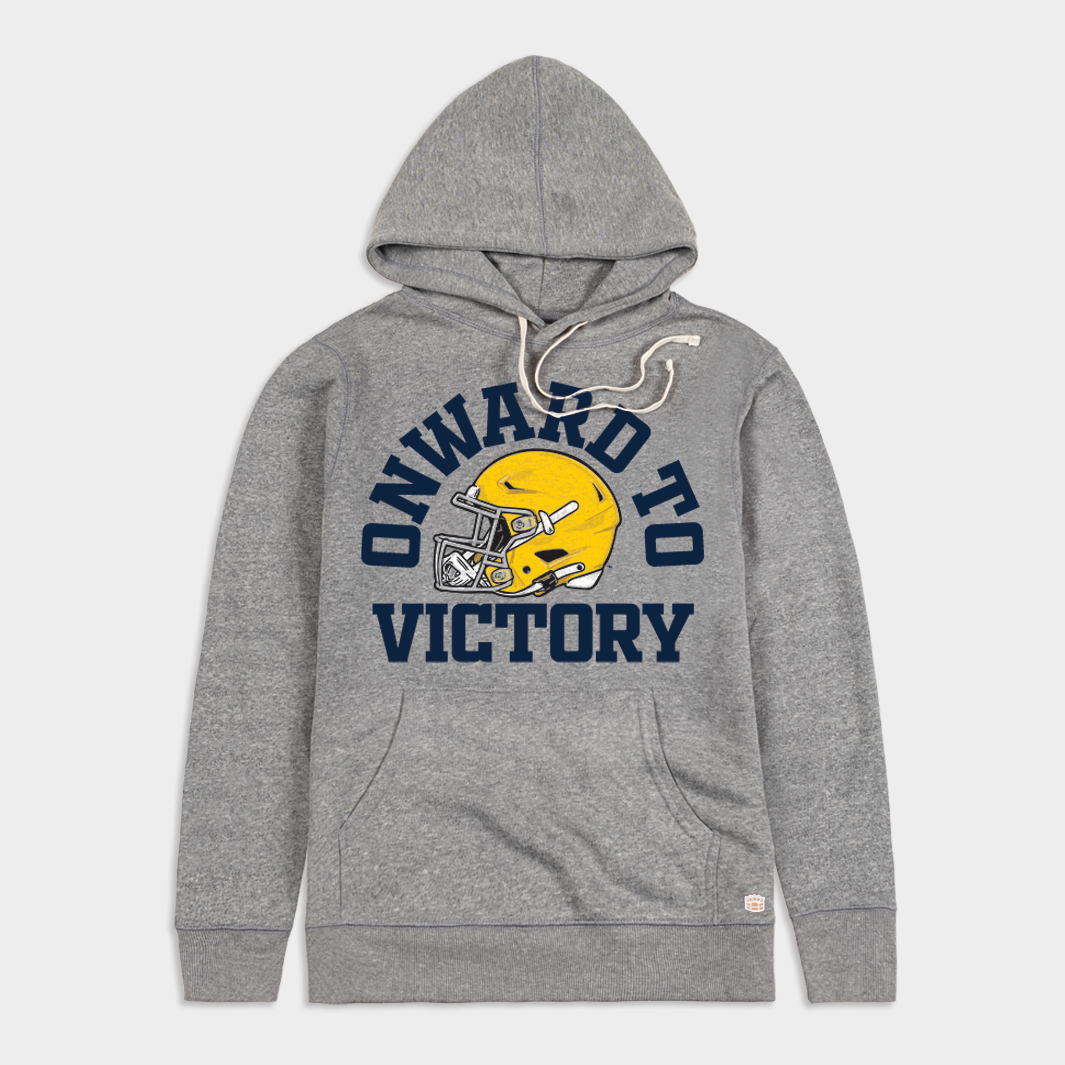 Notre Dame 2025 Onward to Victory Commemorative Helmet Hoodie