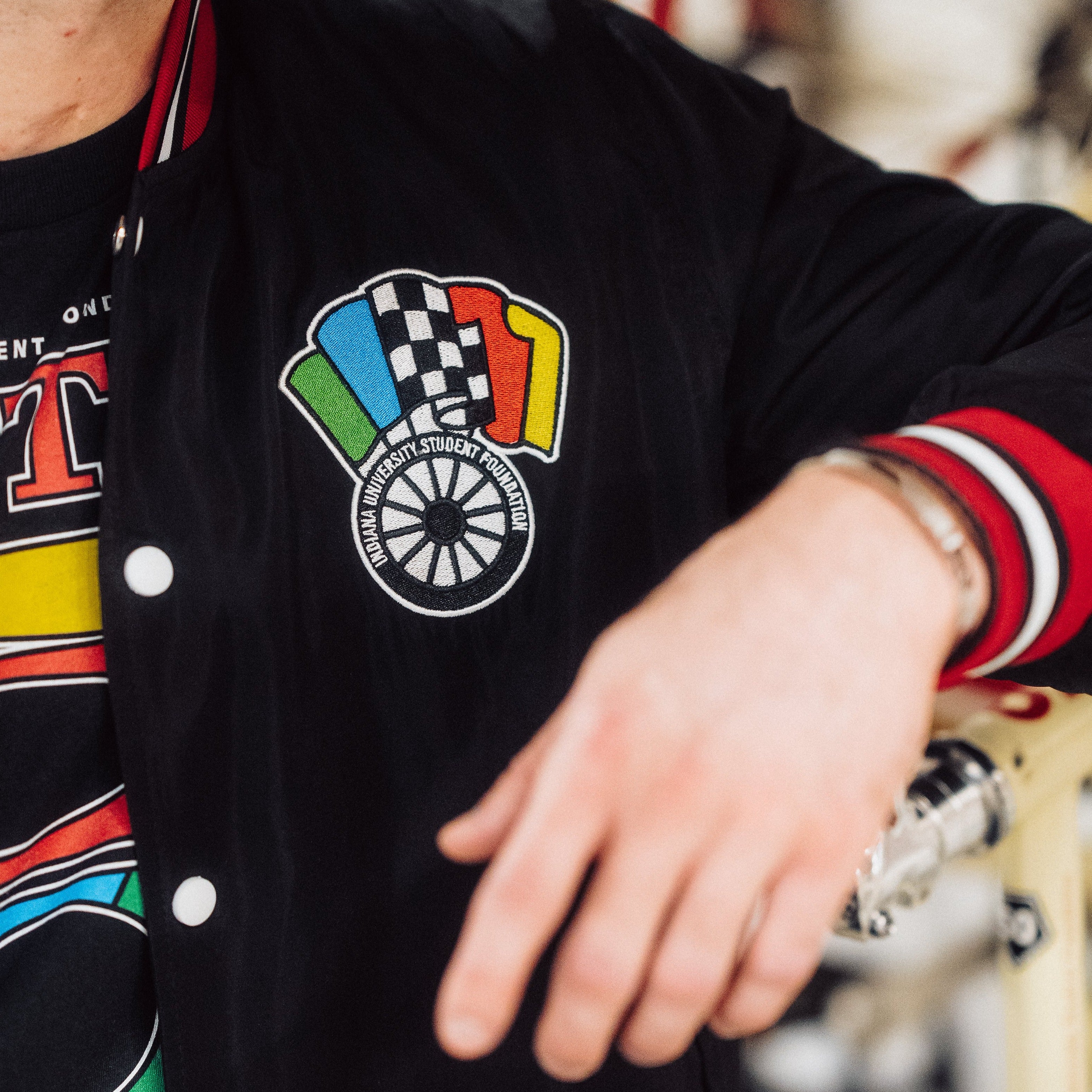 IU Student Foundation Little 500 Premium Racing Bomber Jacket