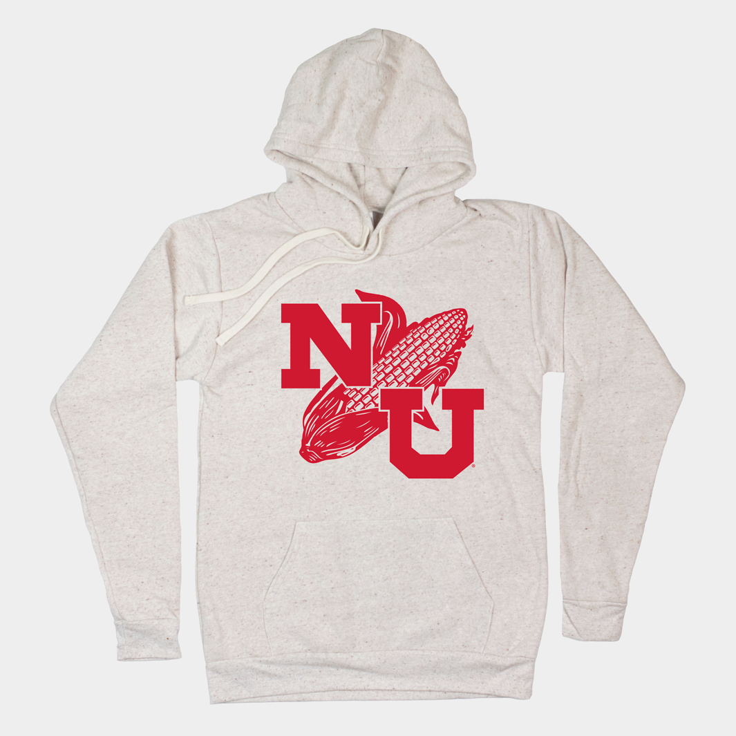 Nebraska NU Vintage Oatmeal Hoodie - A Timeless Tribute to Cornhusker Pride