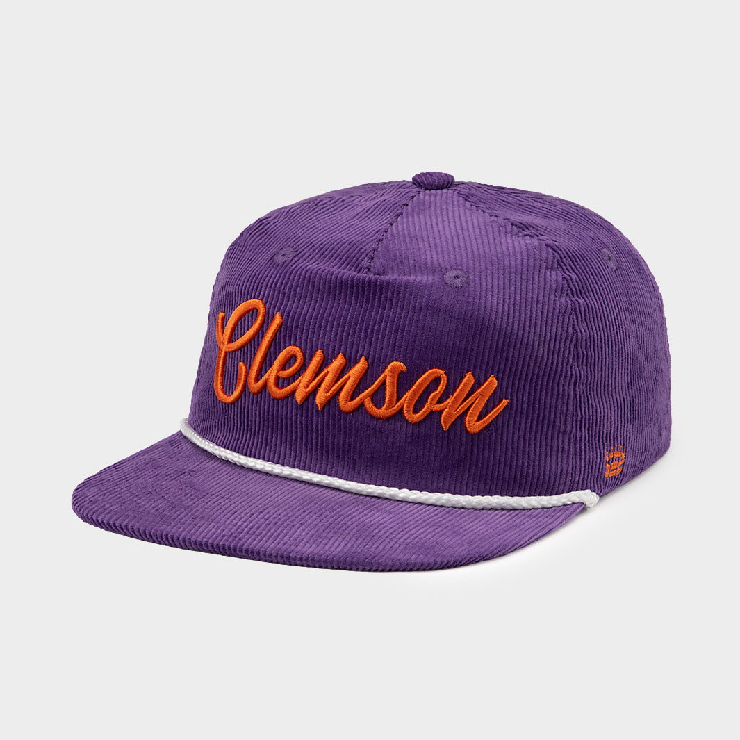 Vintage-Inspired Clemson Tigers Corduroy Snapback Hat