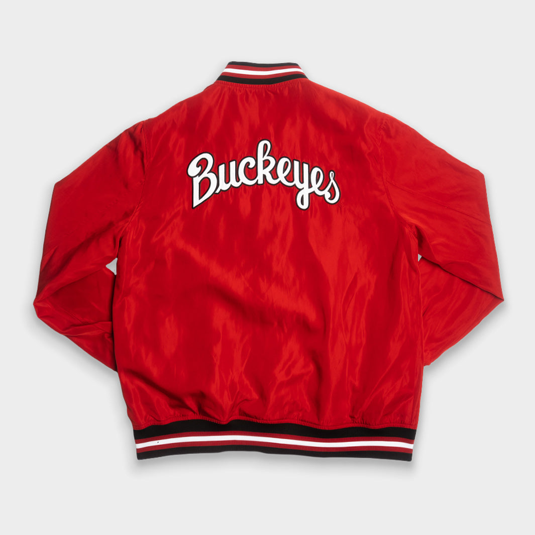Show Your Ohio State Pride with Vintage Buckeyes Script Bomber Jacket