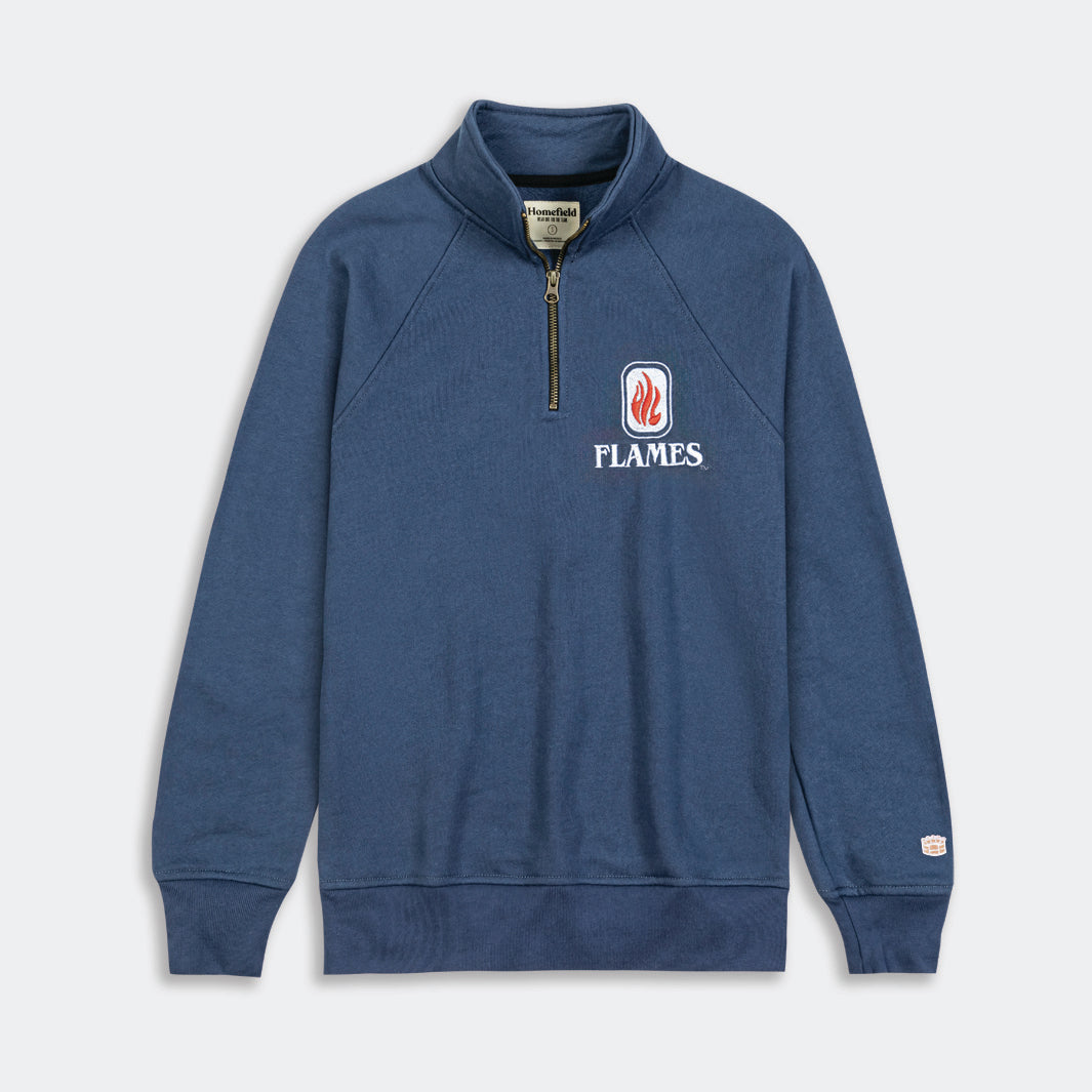 Relive the 80s with UIC Flames Vintage Logo Quarter Zip