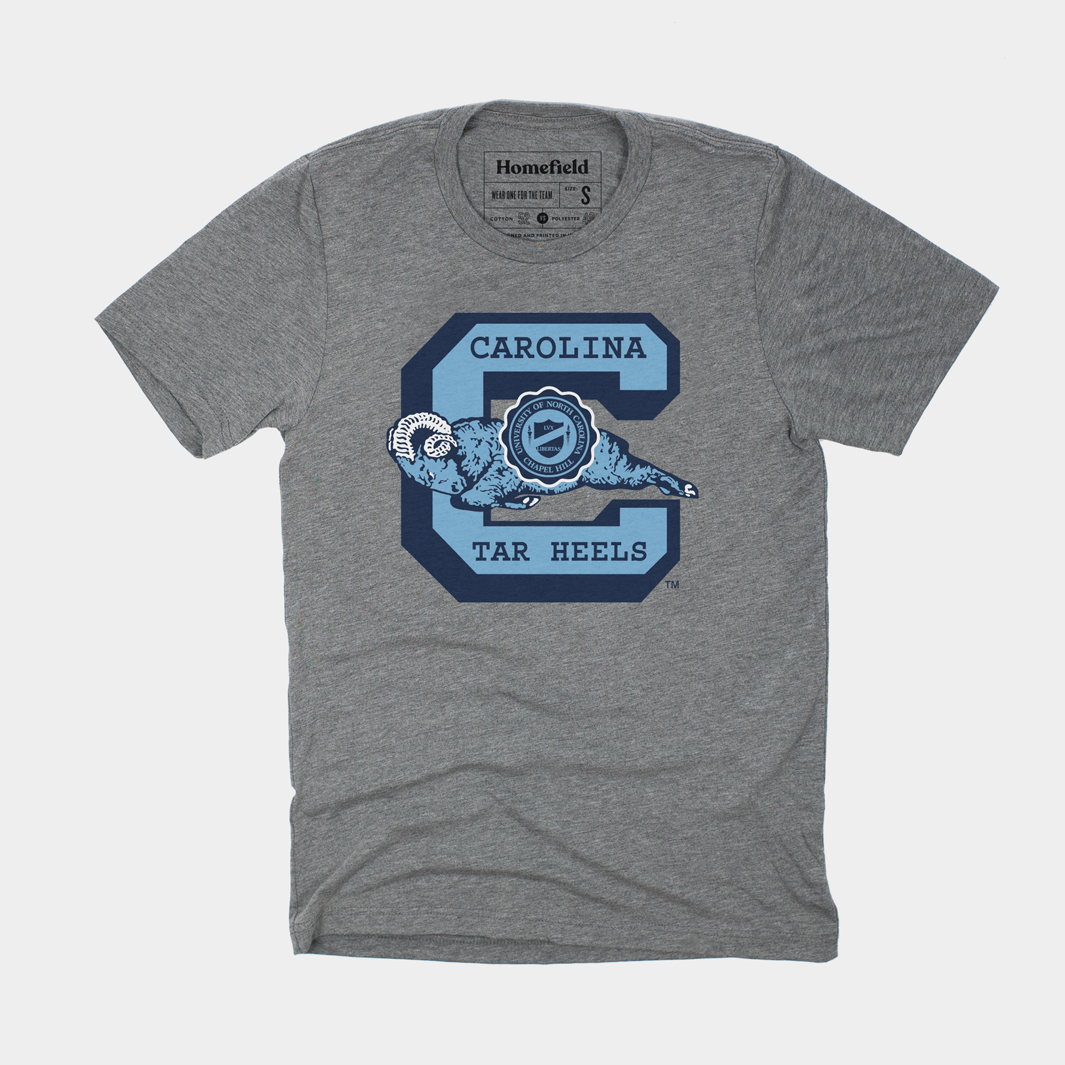 Show Your Pride with the Vintage UNC Ram + Seal T-Shirt