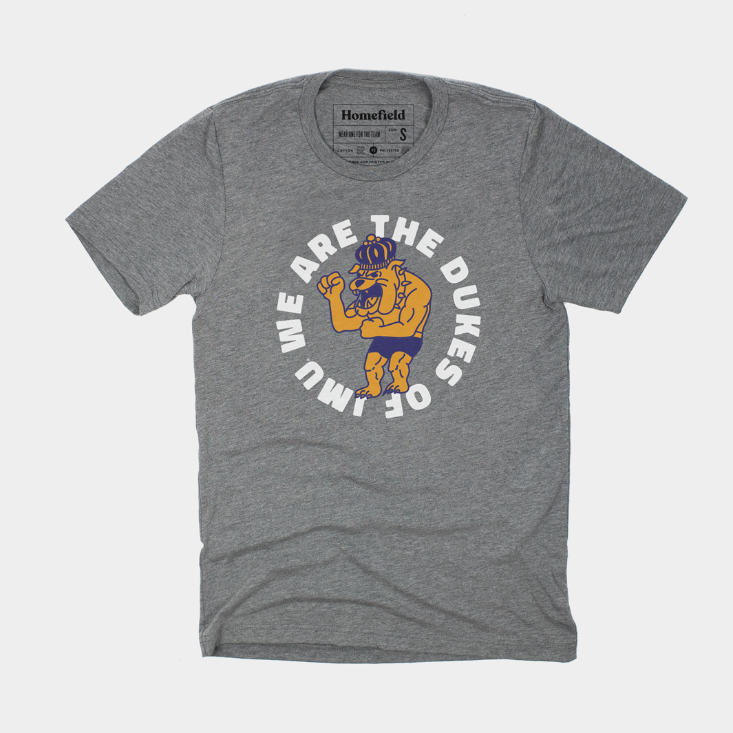 Retro We Are The Dukes of JMU Grey Tee - A Must-Have for JMU Fans