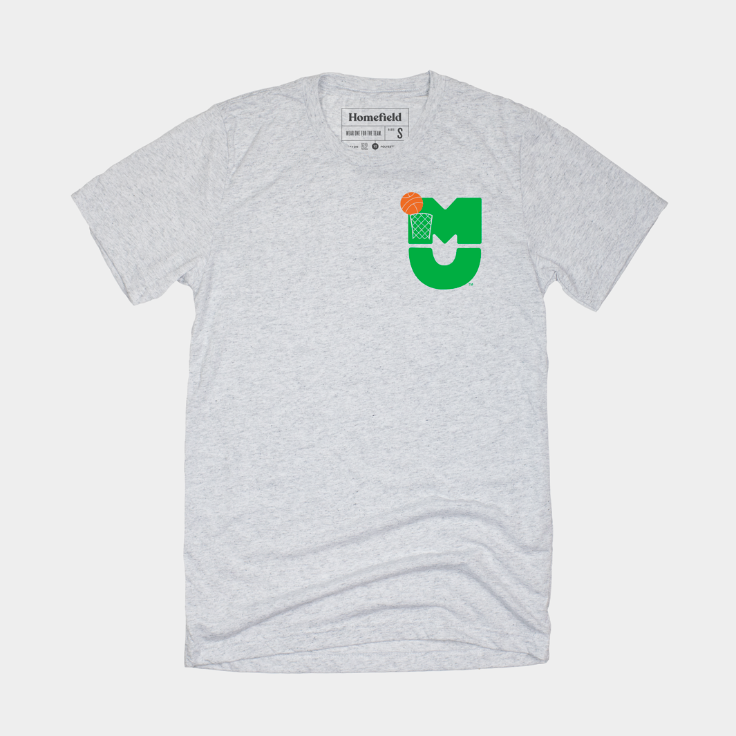 Relive the Glory: Vintage Marshall University Basketball Logo Tee