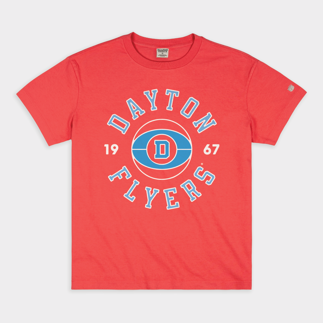 Vintage Dayton Flyers Men's Basketball 1966 - 67 Heavyweight Tribute Tee