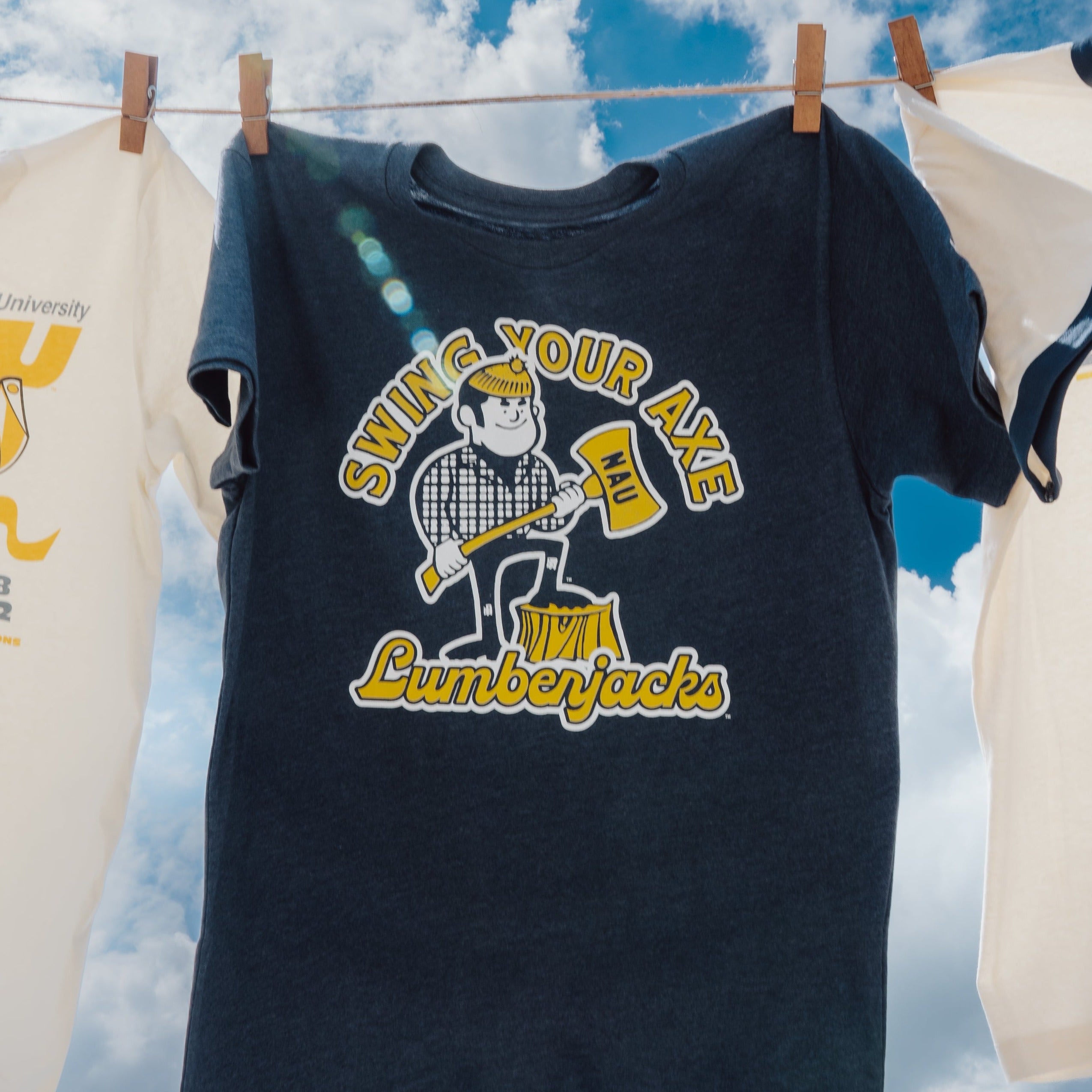 Show Your Spirit with the Northern Arizona Lumberjacks Swing Your Axe Tee