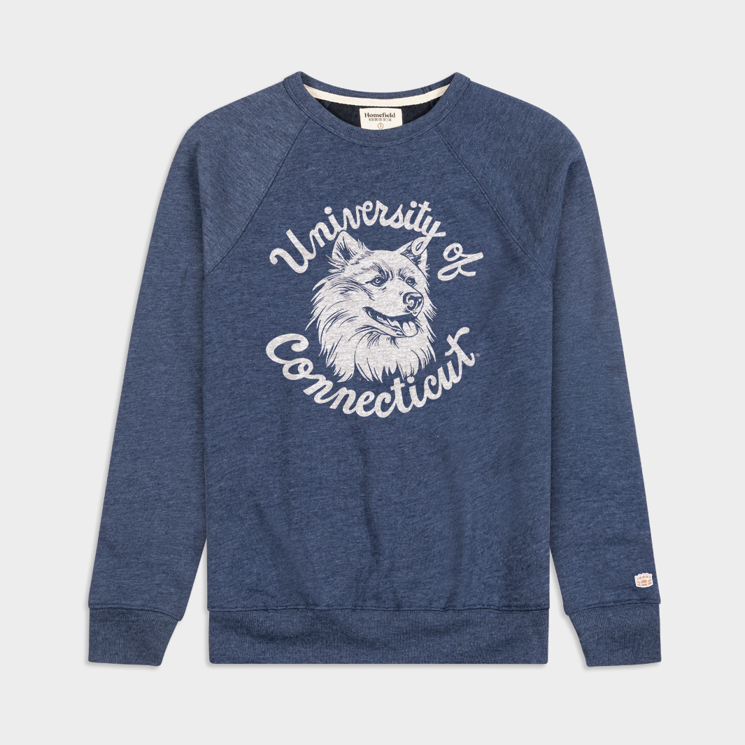 Show Your UConn Pride with Vintage Husky Logo Crewneck