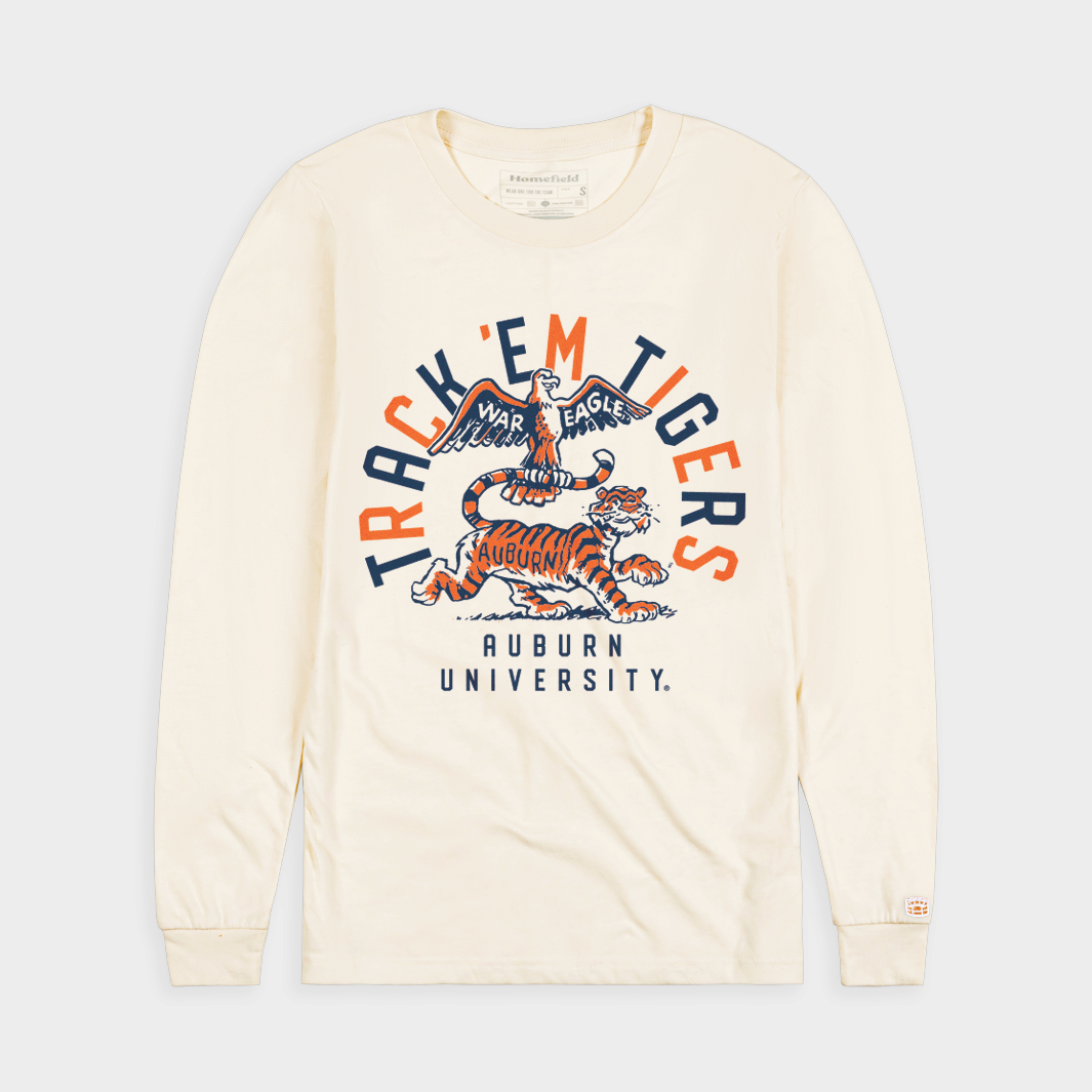 Auburn Track 'Em Tigers War Eagle Long Sleeve Shirt