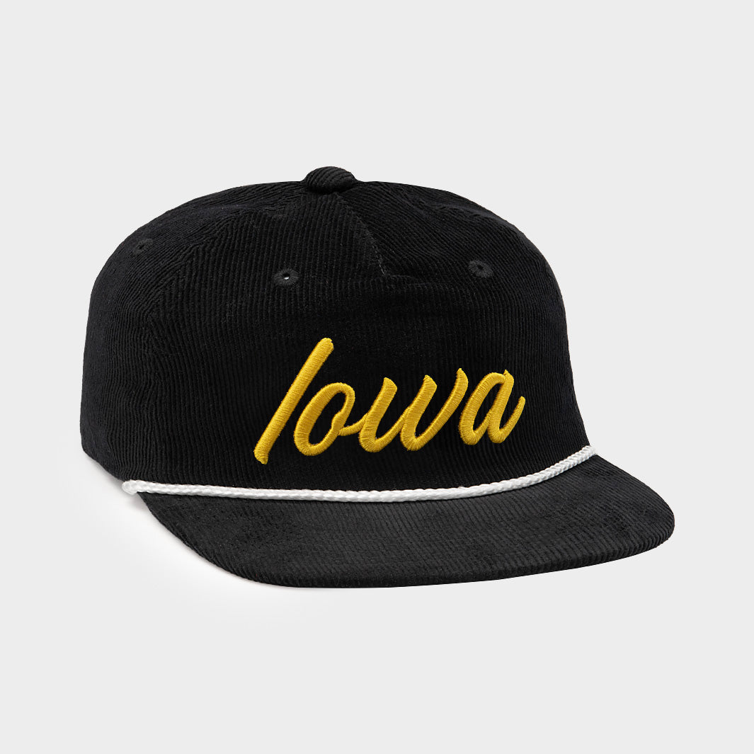 Vintage Iowa Script Corduroy Hat - A Must-Have Accessory
