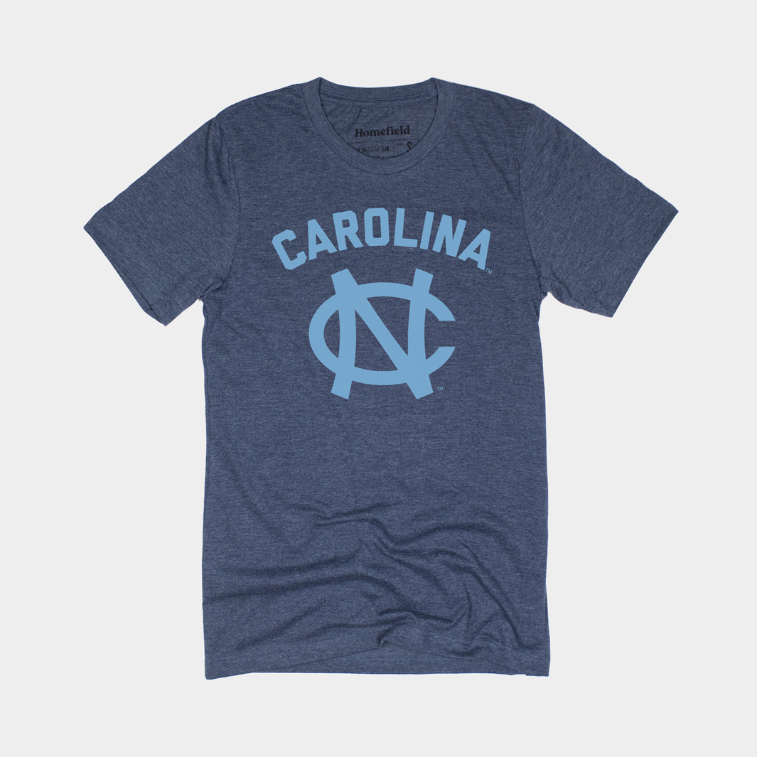 Retro UNC Navy Tee - Vintage Carolina Charm