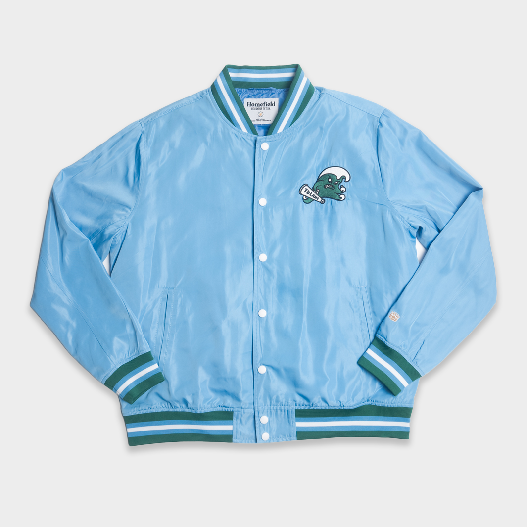 Tulane Green Wave Vintage-Inspired Script Bomber Jacket - Stand Out in Style!