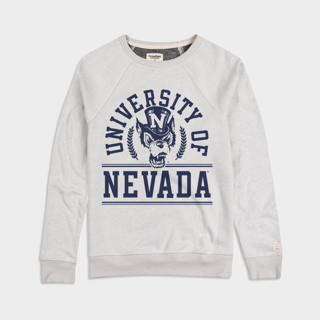 Nevada Wolf Pack Classic Vintage Logo Crewneck - A Nostalgic Tribute