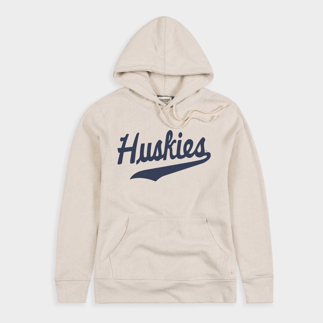 Show Your Love for UConn Huskies with Our Retro Script Hoodie