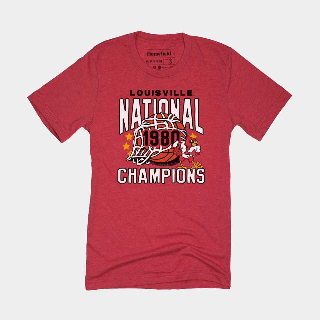 Celebrate the 1980 Louisville Basketball Champs with This Red Tee