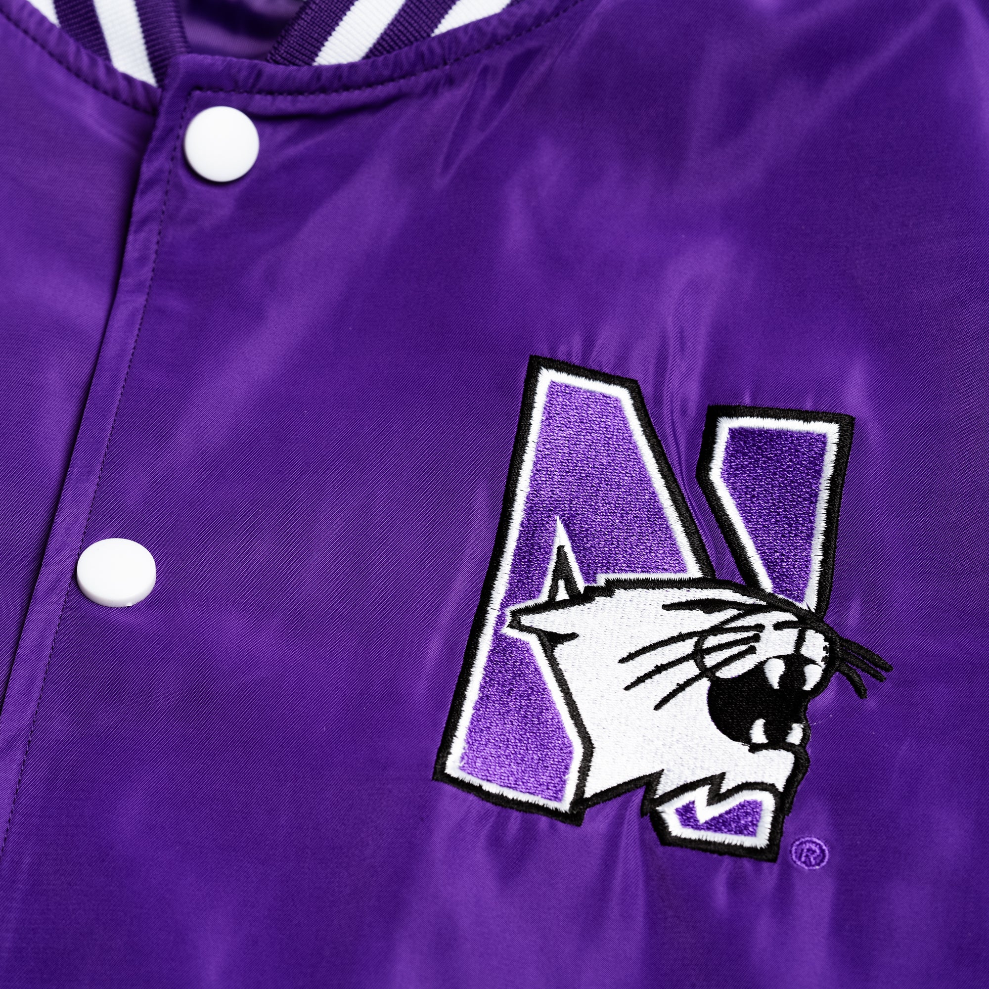 Show Your Wildcat Pride with the Northwestern Vintage Script Bomber Jacket