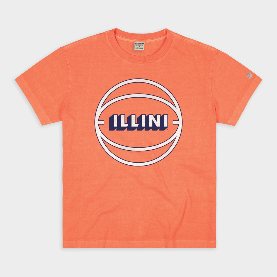 Vintage Illini Basketball Heavyweight Tee - Stand Out at the Game