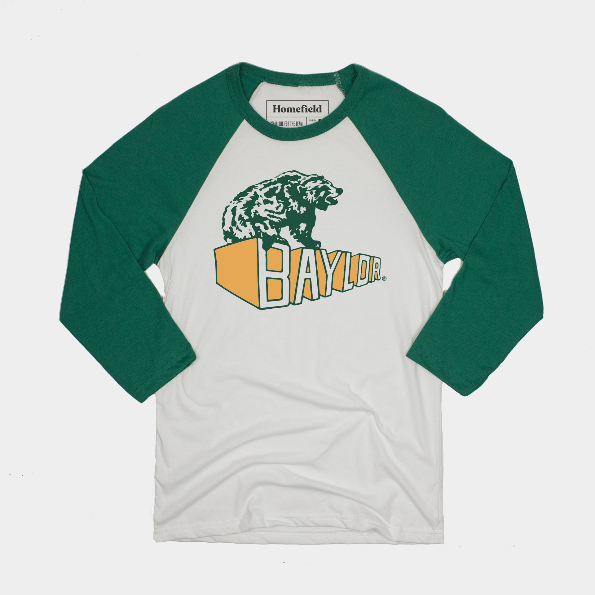 Vintage Baylor Bears 3/4 Sleeve Baseball Tee - Ultimate Comfort for Fans
