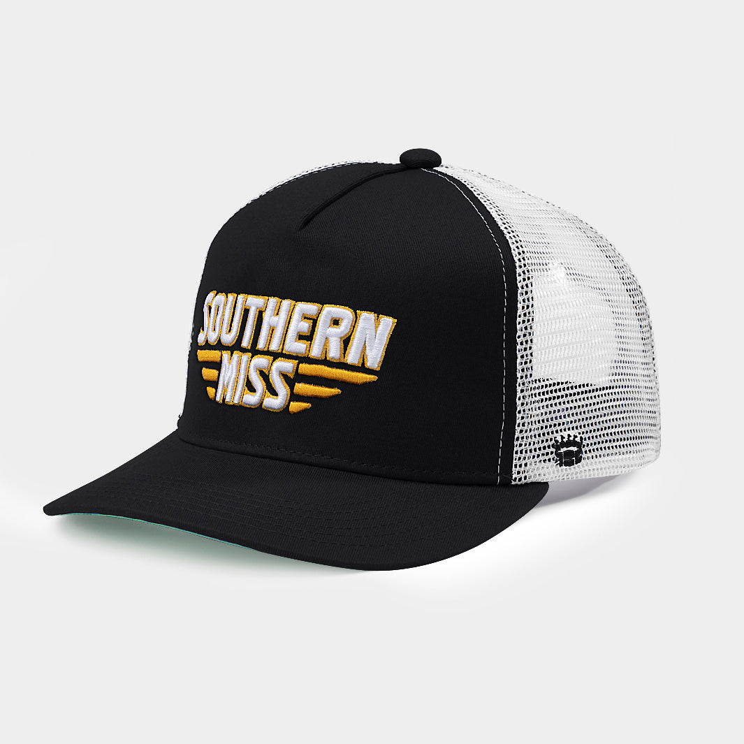 Southern Miss Retro Wordmark Trucker Hat - A Piece of Golden Eagles History