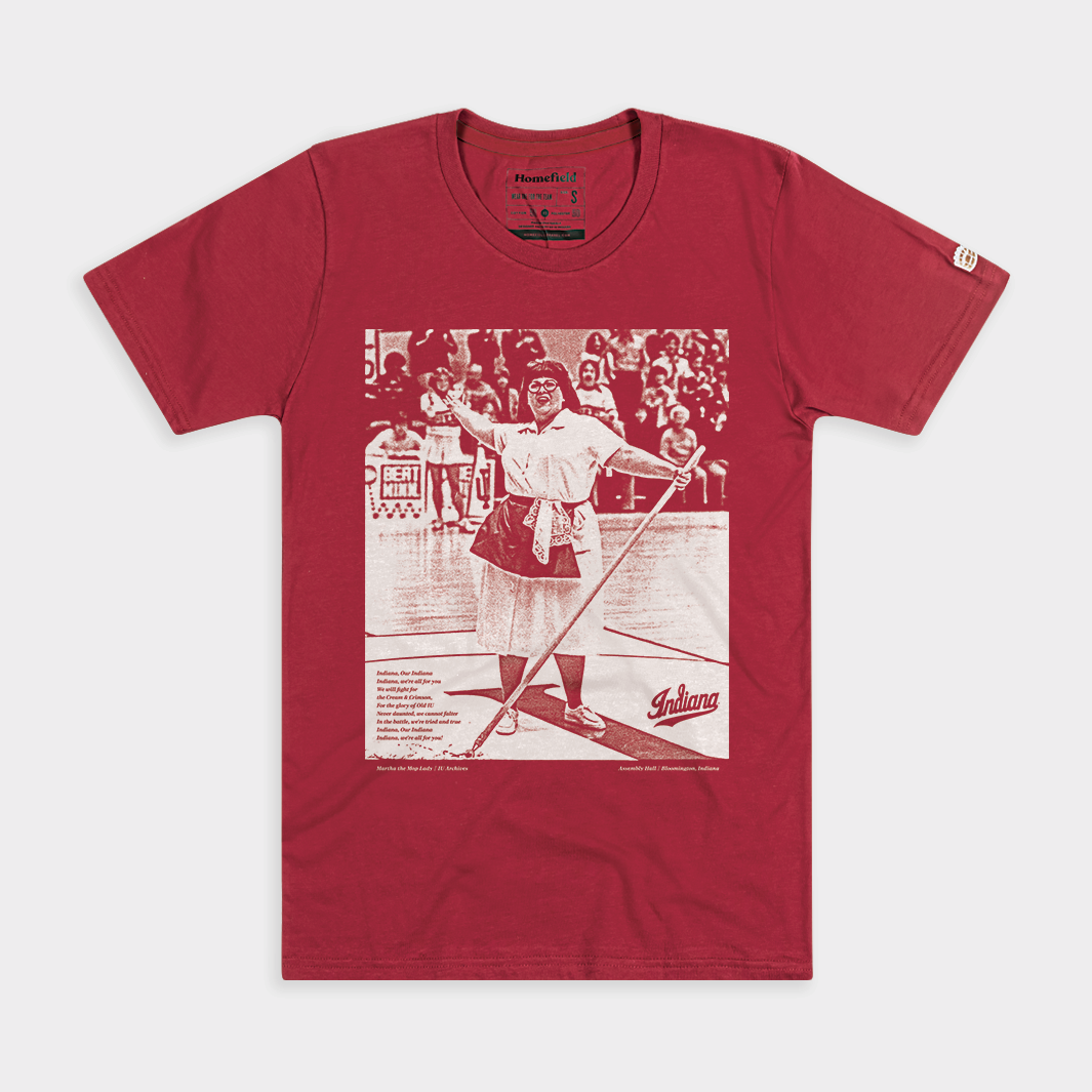 Show Your Love for IU Basketball with the Martha the Mop Lady Retro Tee