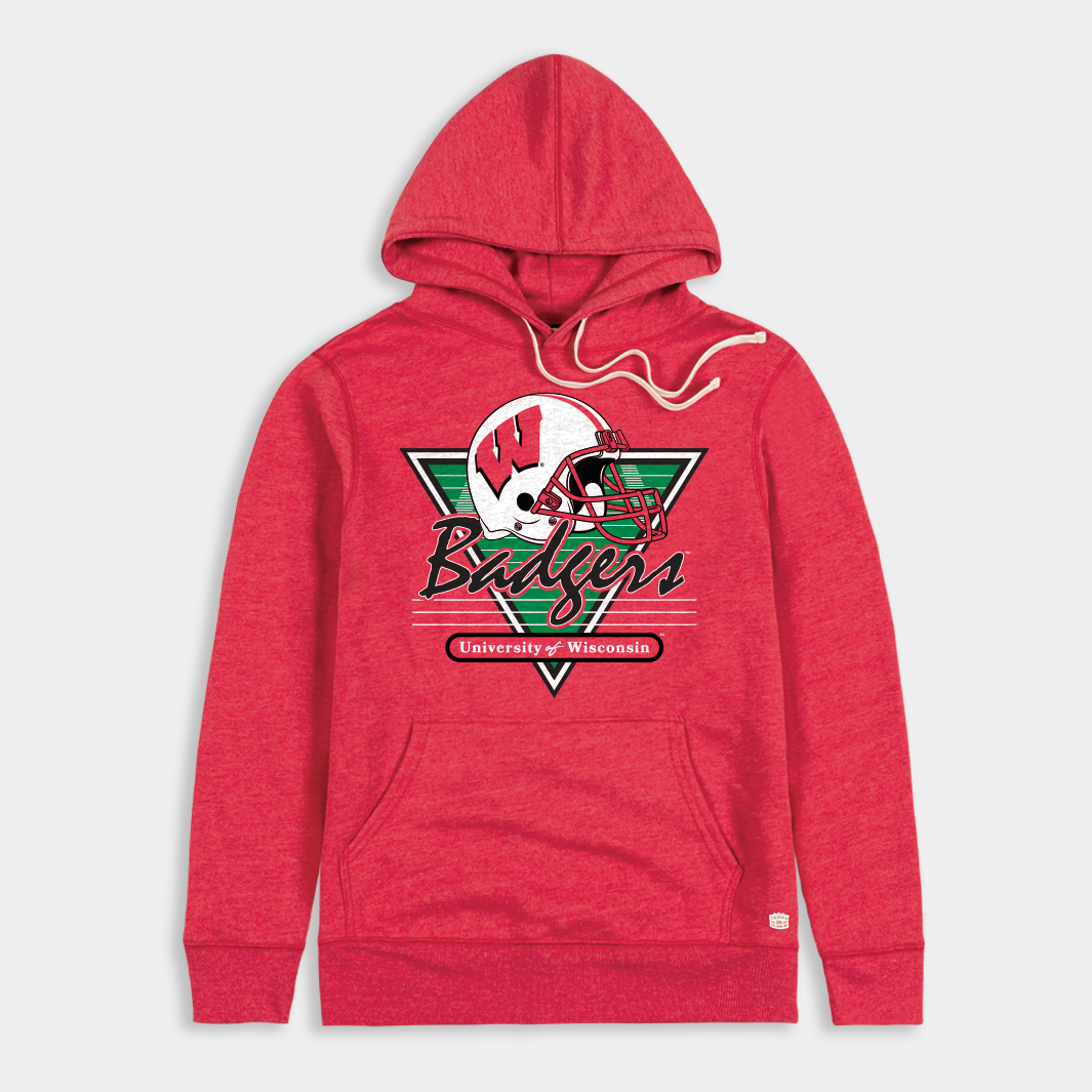Retro Wisconsin Badgers Football Hoodie - 90s Style