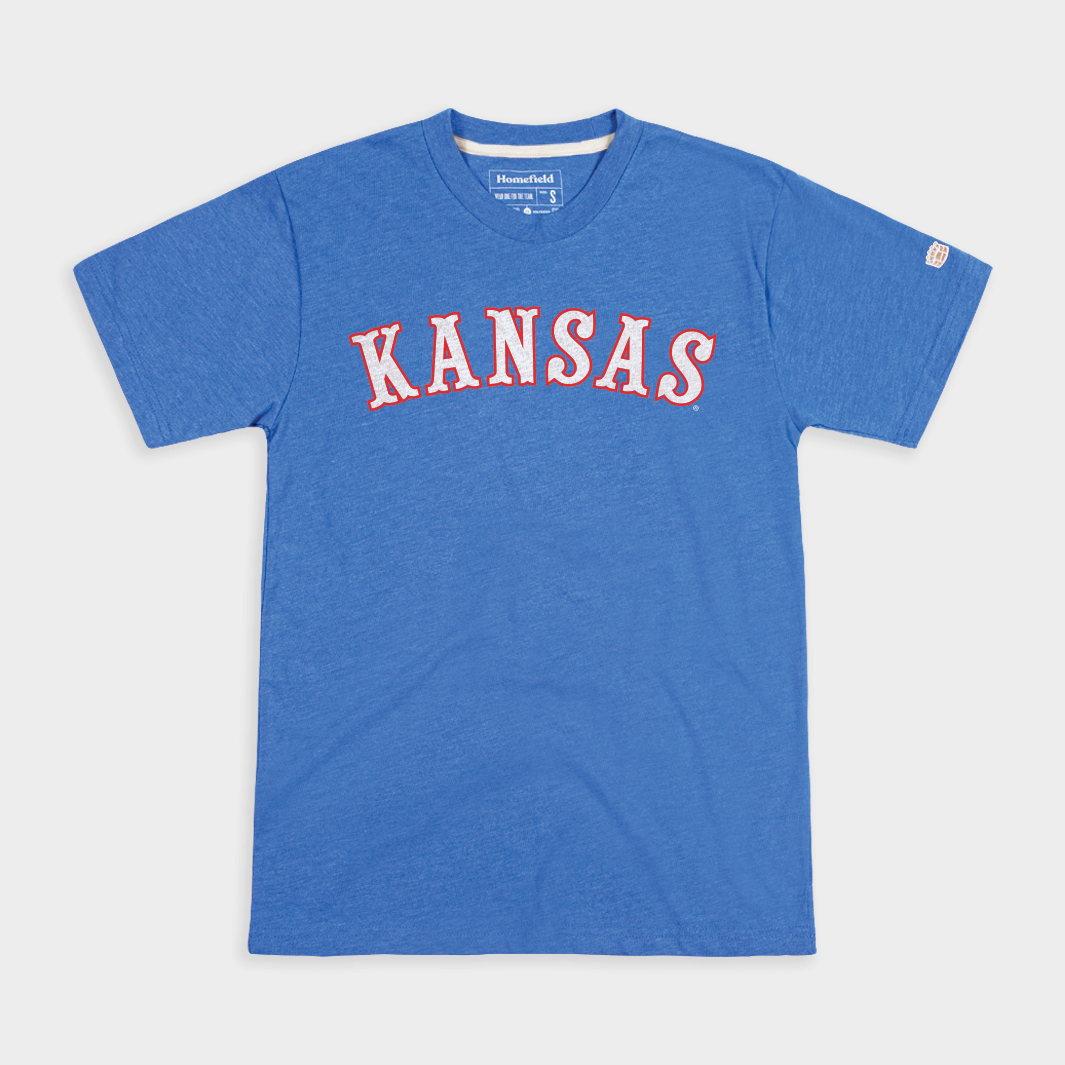Show Your Jayhawk Pride with Kansas Vintage Circus Font Tee