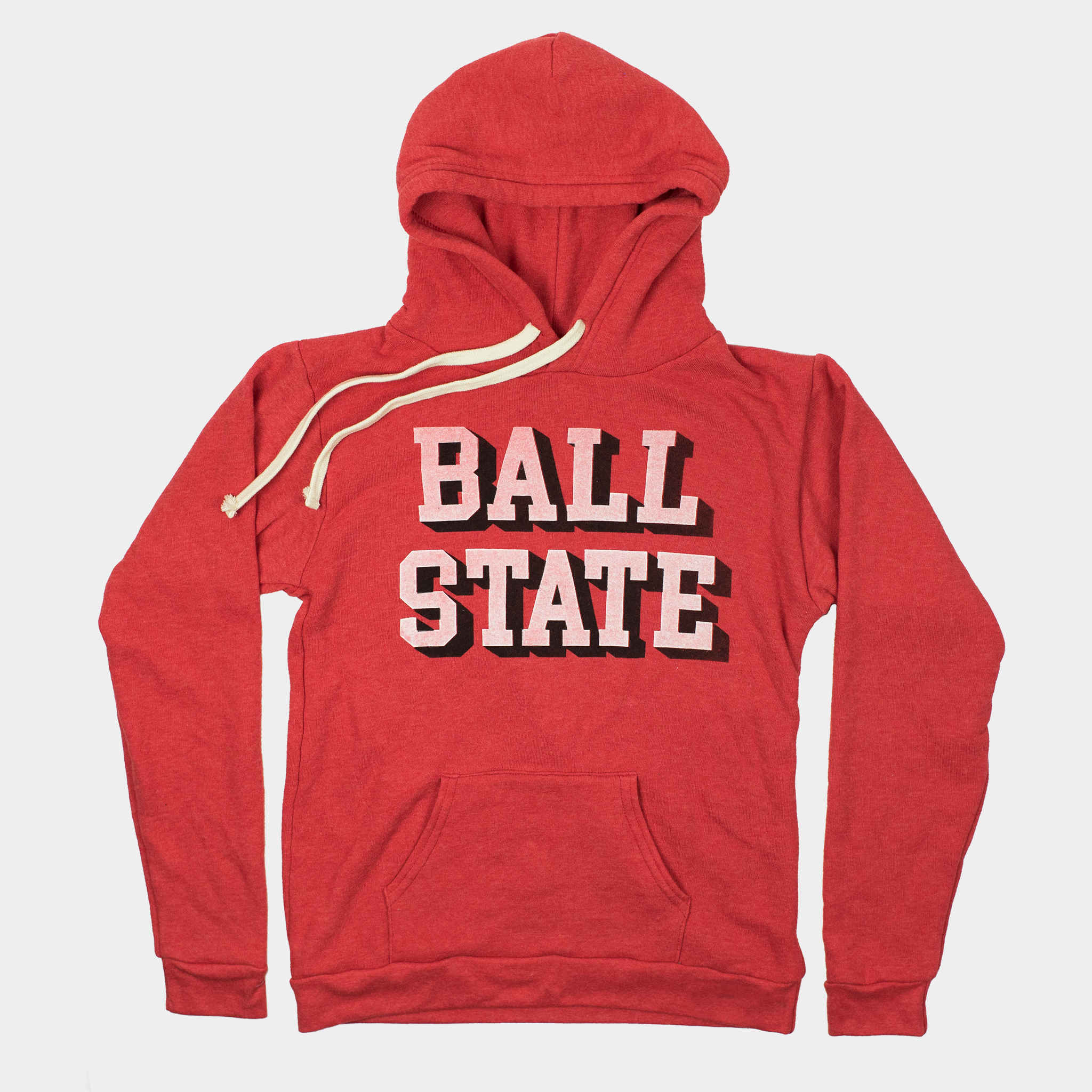 Ball State Vintage Hoodie with Drop Shadow - A Must-Have for Fans!