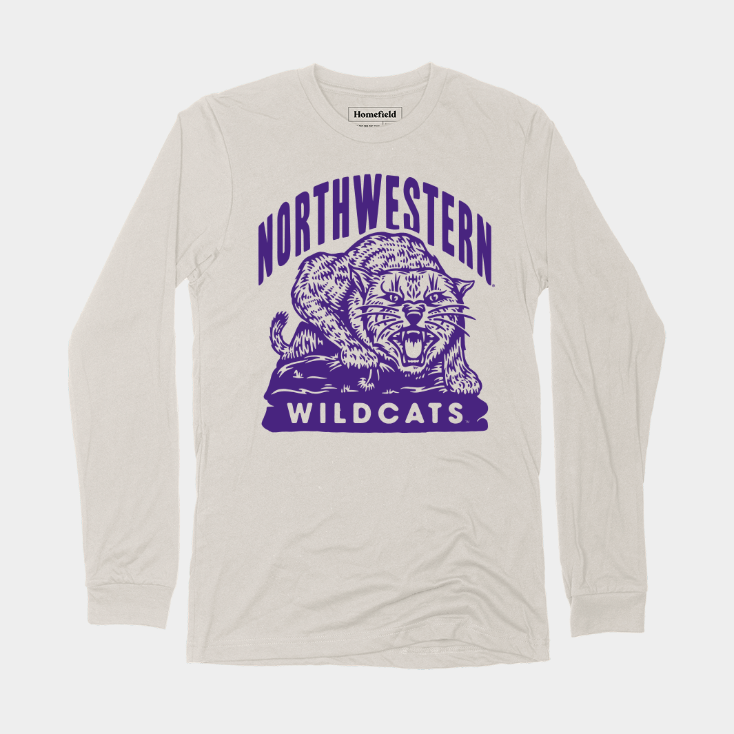 Northwestern 1940s Vintage Throwback Long Sleeve Shirt