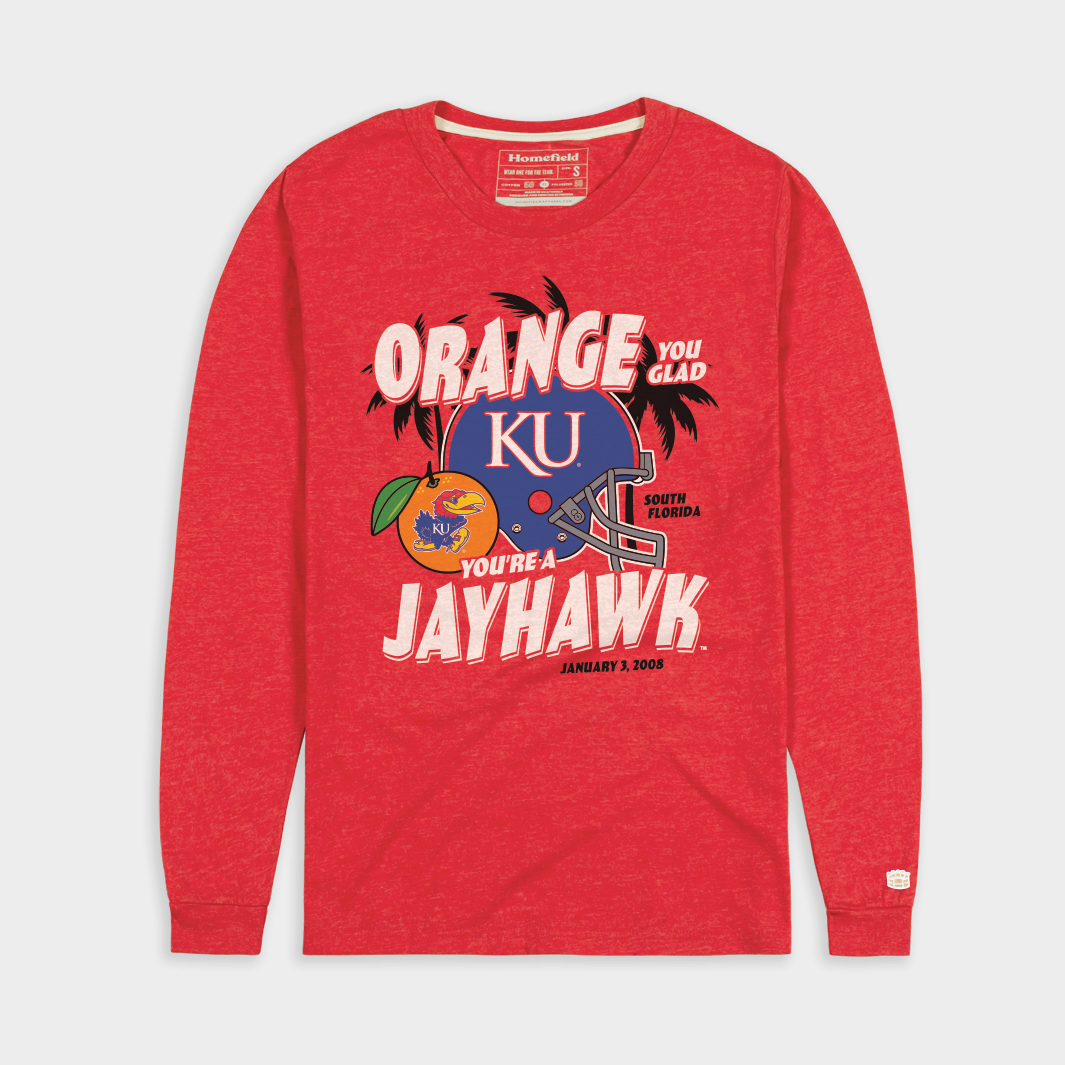 Get Cheered in Kansas Jayhawks Orange Long Sleeve