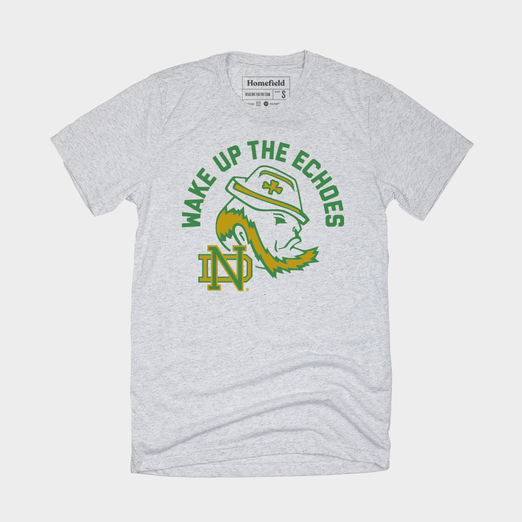 Retro ND 'Wake Up the Echoes' T-Shirt - Show Your Notre Dame Pride