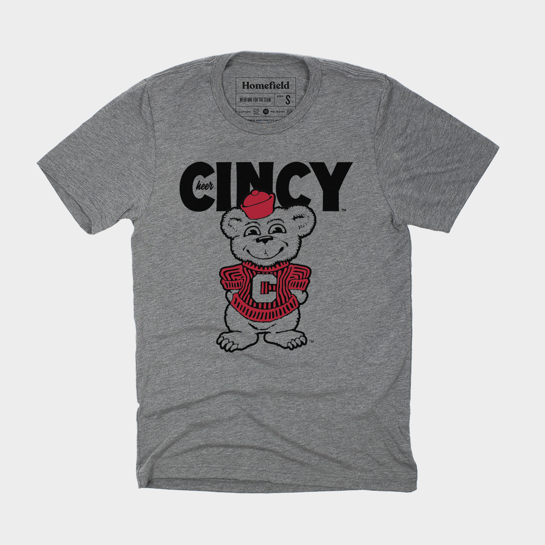 Cheer Cincy Vintage Mascot T-Shirt - Show Your Team Spirit!