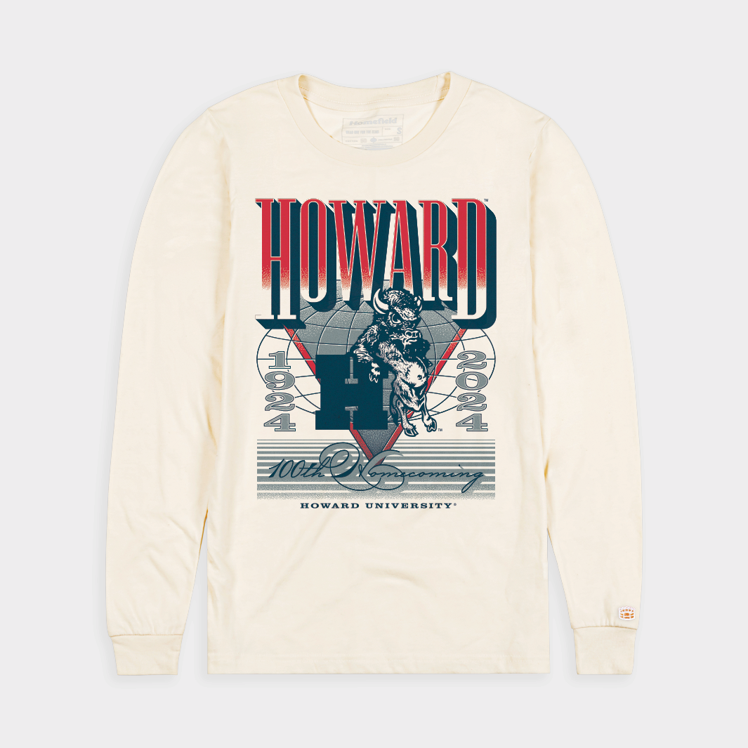 Howard 2024 Centennial Vintage Homecoming Long Sleeve - Celebrate in Style!