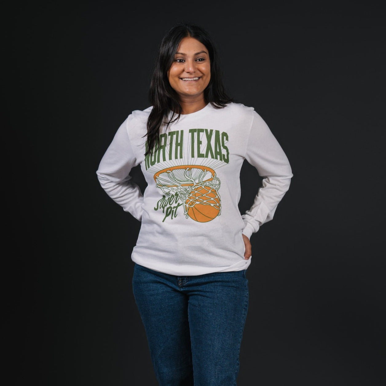 UNT Basketball Super Pit Long Sleeve Shirt