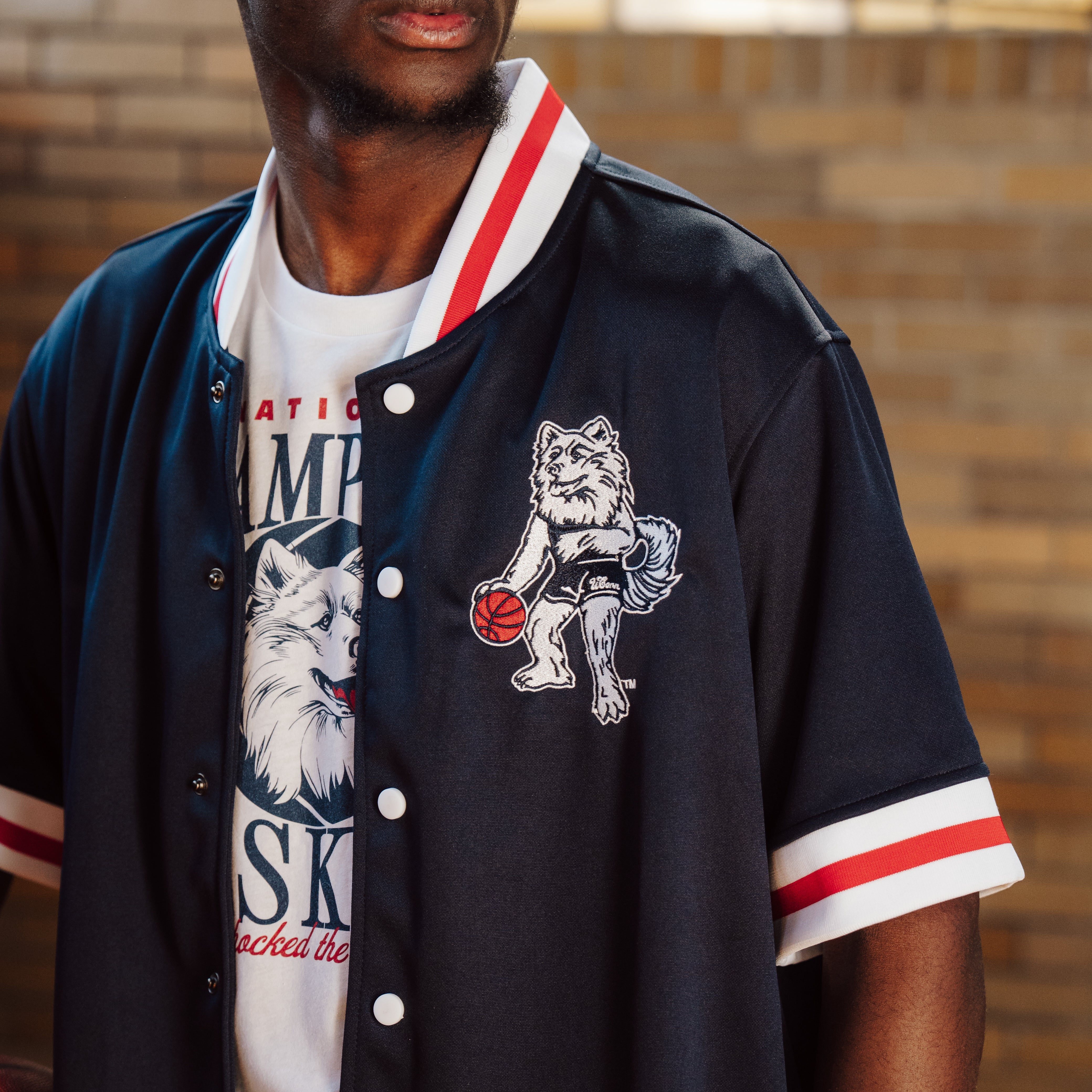 Relive the Glory: UConn Men's 1990 Vintage Basketball Shooting Shirt