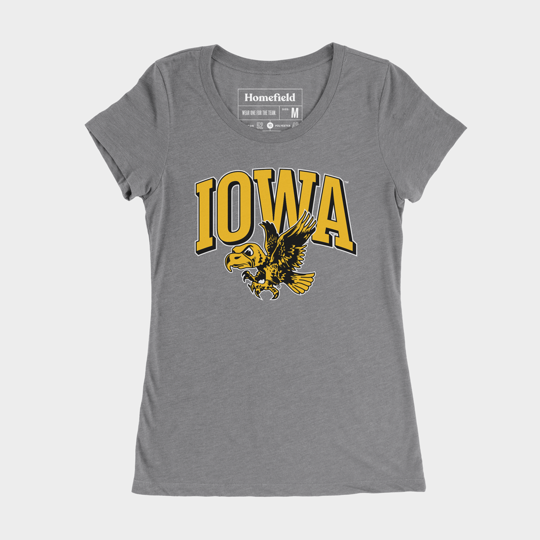 Vintage Iowa Herky Women's Tee - A Timeless Tribute