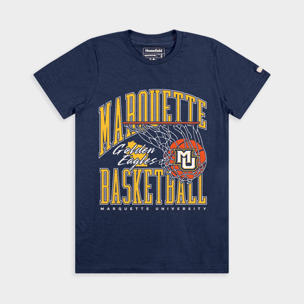 Marquette Golden Eagles 90s Nostalgia Basketball Tee
