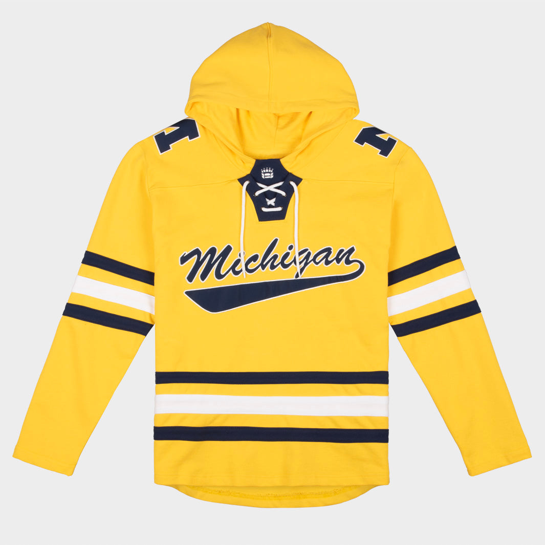 Michigan Wolverines Championship-Inspired Hockey Rinkside Hoodie