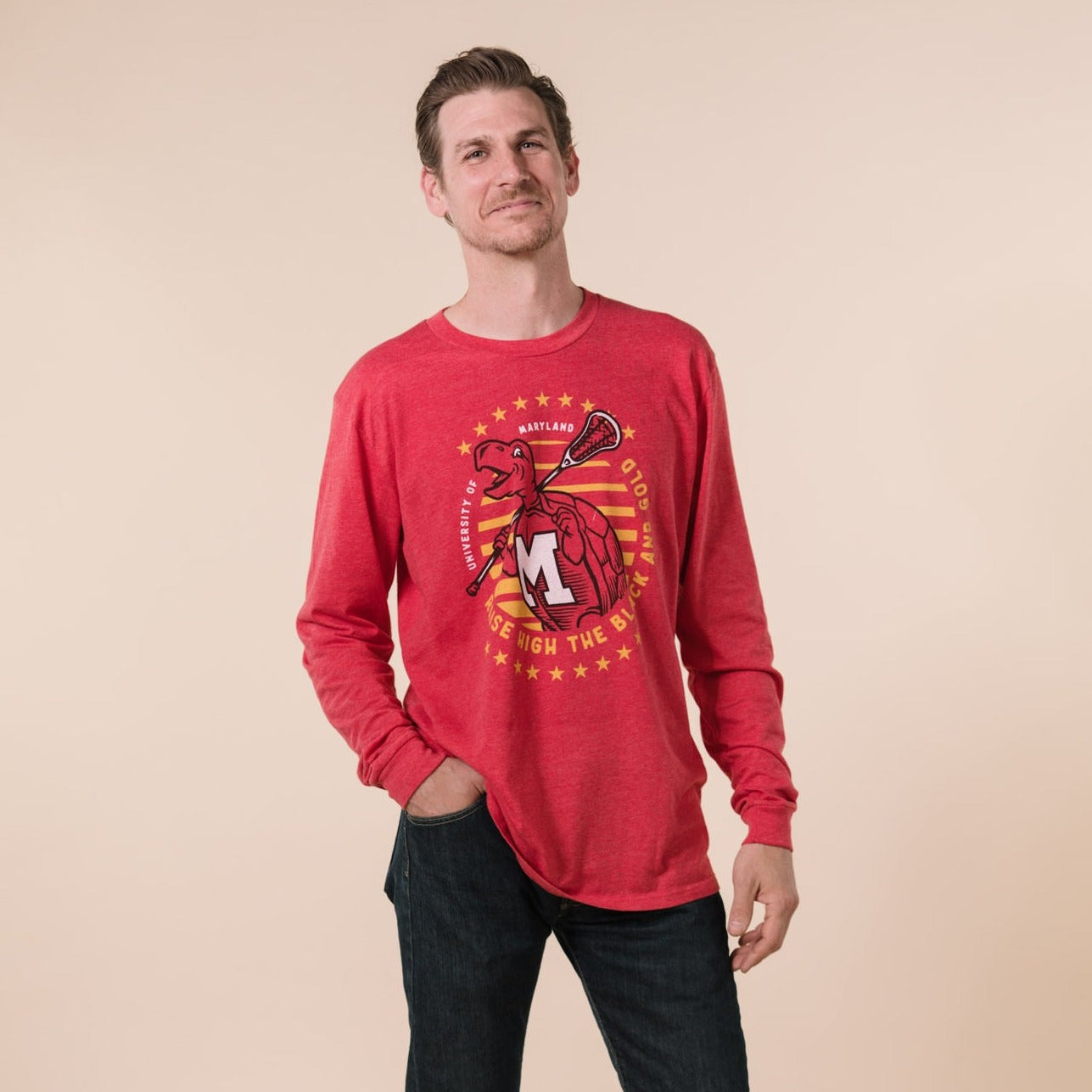 Show Your Love for Maryland Terrapins with This Vintage-Inspired Lacrosse Long Sleeve