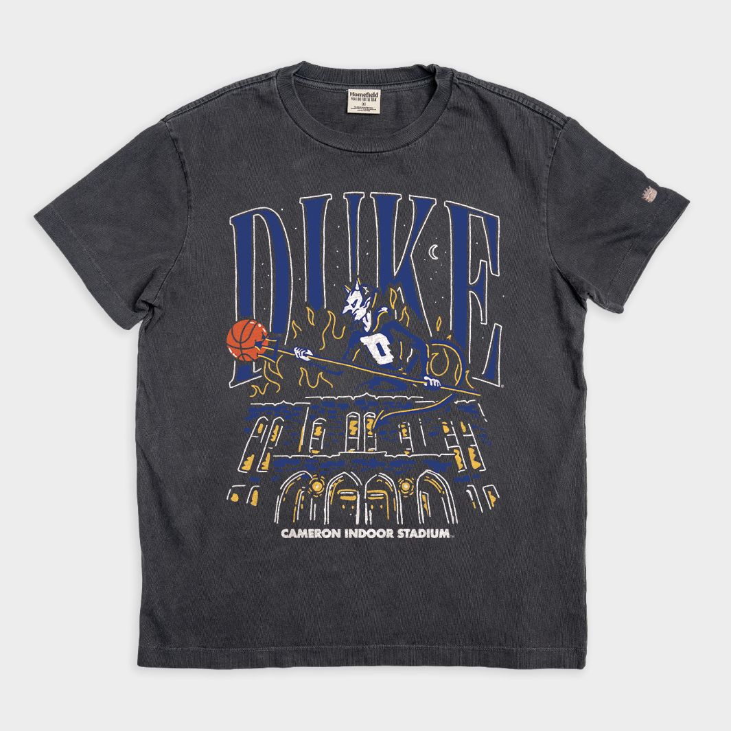 Duke Cameron Indoor Stadium Vintage Heavyweight Basketball Tee