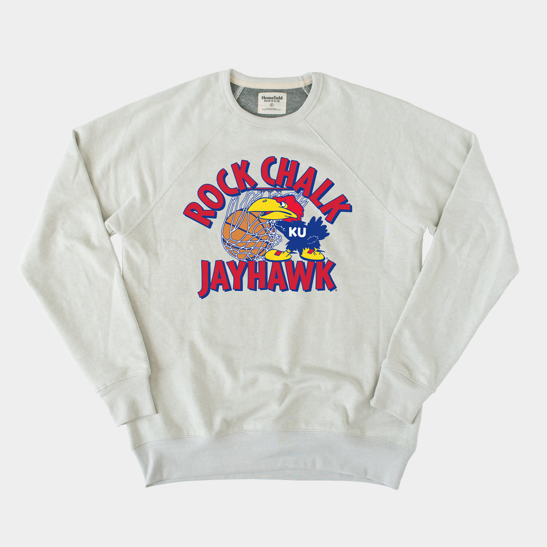 Rock Chalk Jayhawk Vintage Kansas Crew - Show Your Jayhawk Pride!