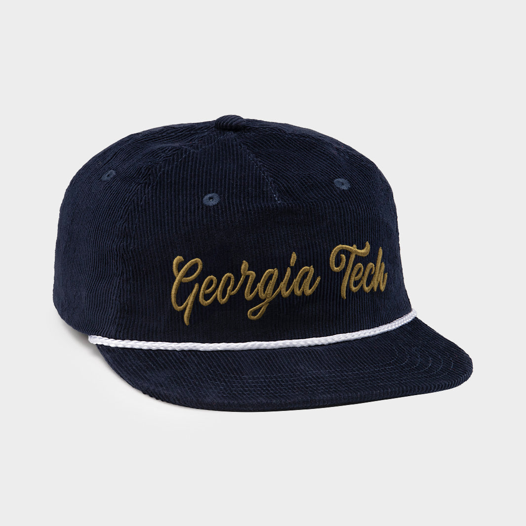 Georgia Tech Retro Corduroy Snapback Hat