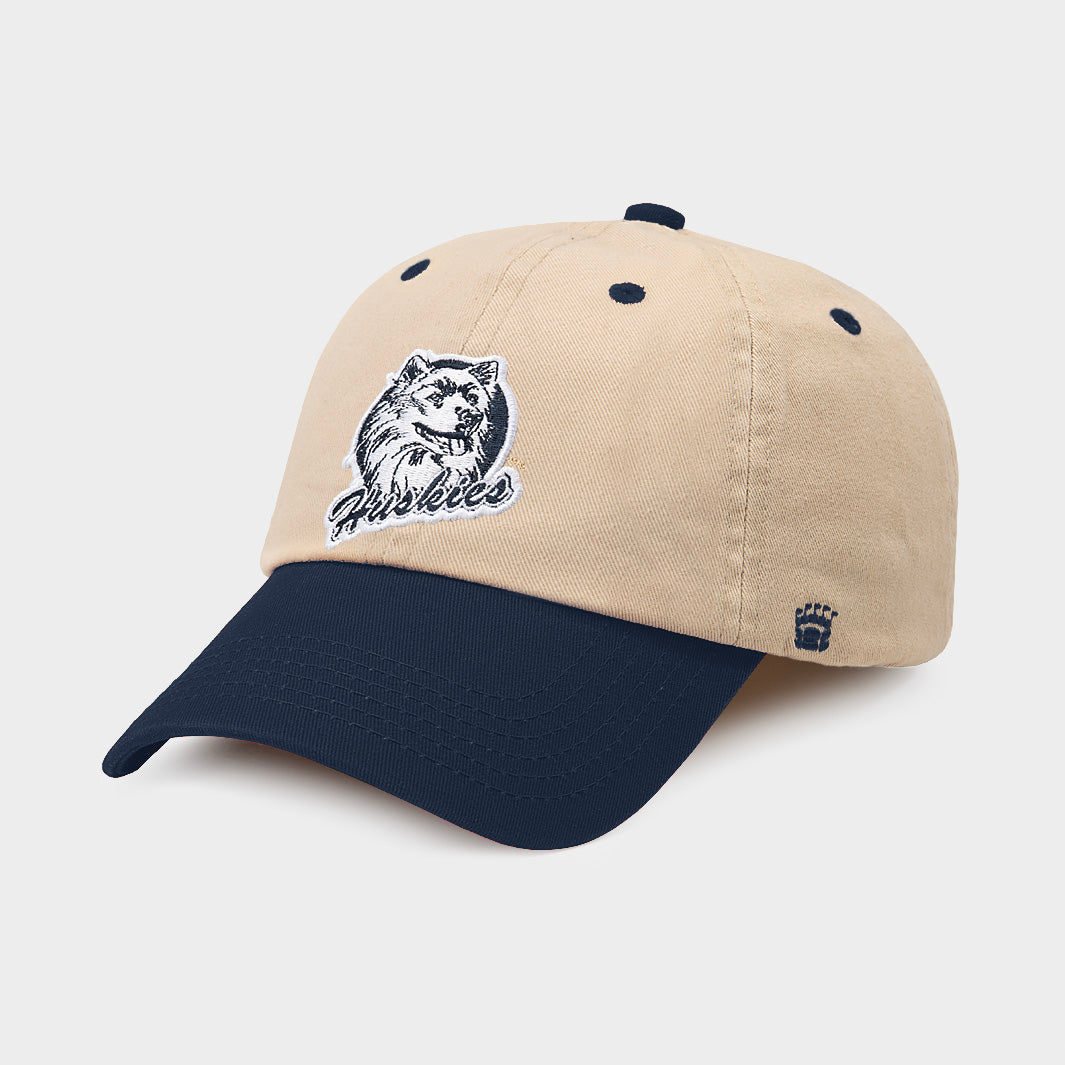 Vintage UConn Huskies 80s Logo Two-Tone Dad Hat - A Piece of Husky History