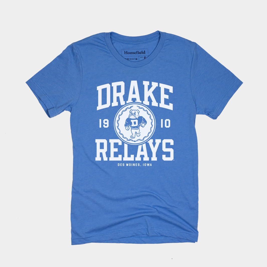 Drake Relays Retro Bulldog Running Tee - A Tribute to Track History