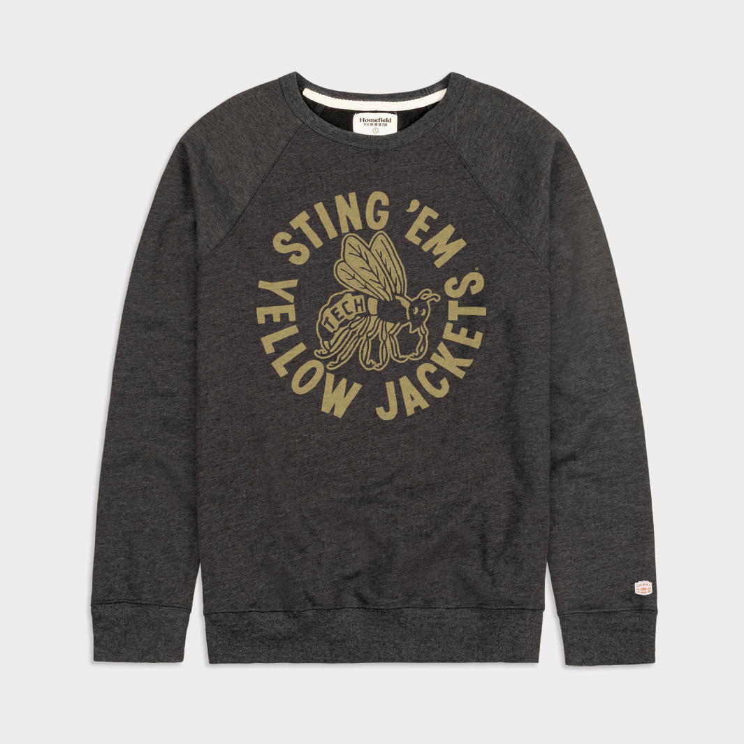 Georgia Tech Vintage Sting ¡®Em Crewneck - Cheer for the Yellow Jackets
